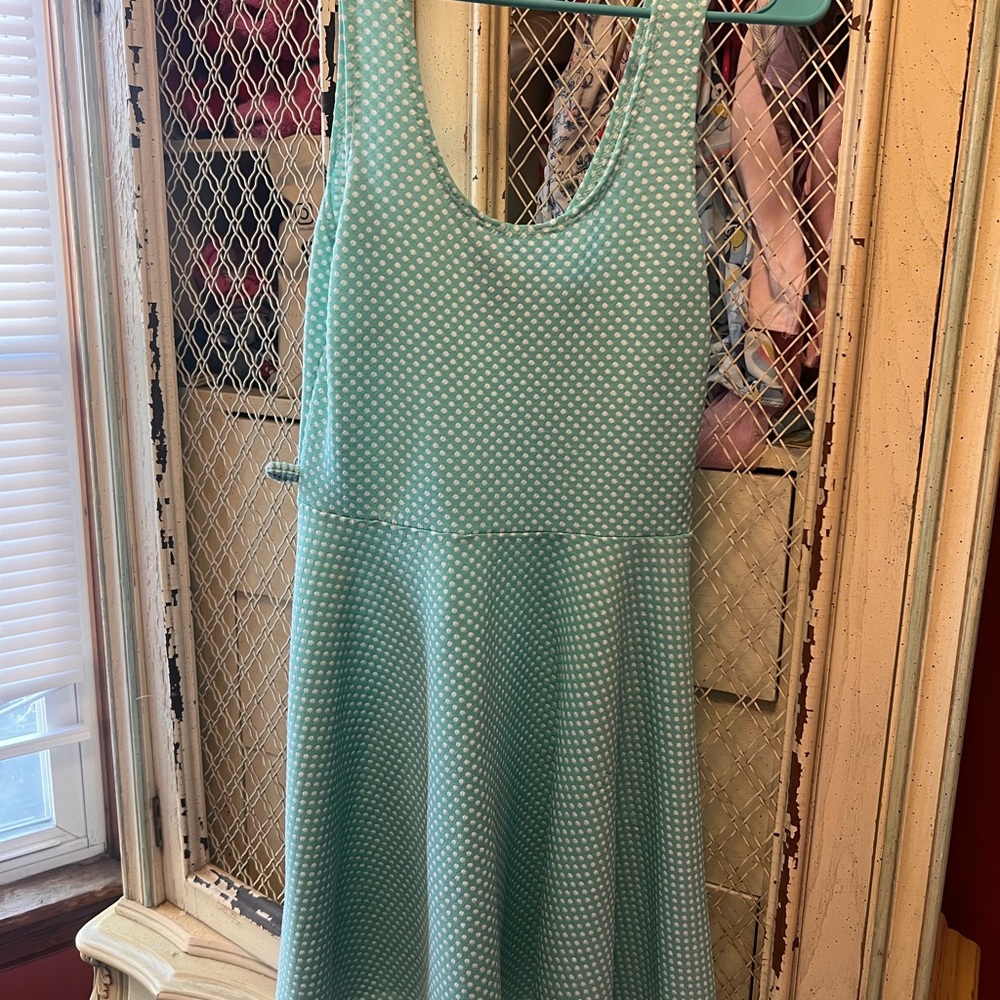 Rue21 Light Blue Polka Dot Midi Dress